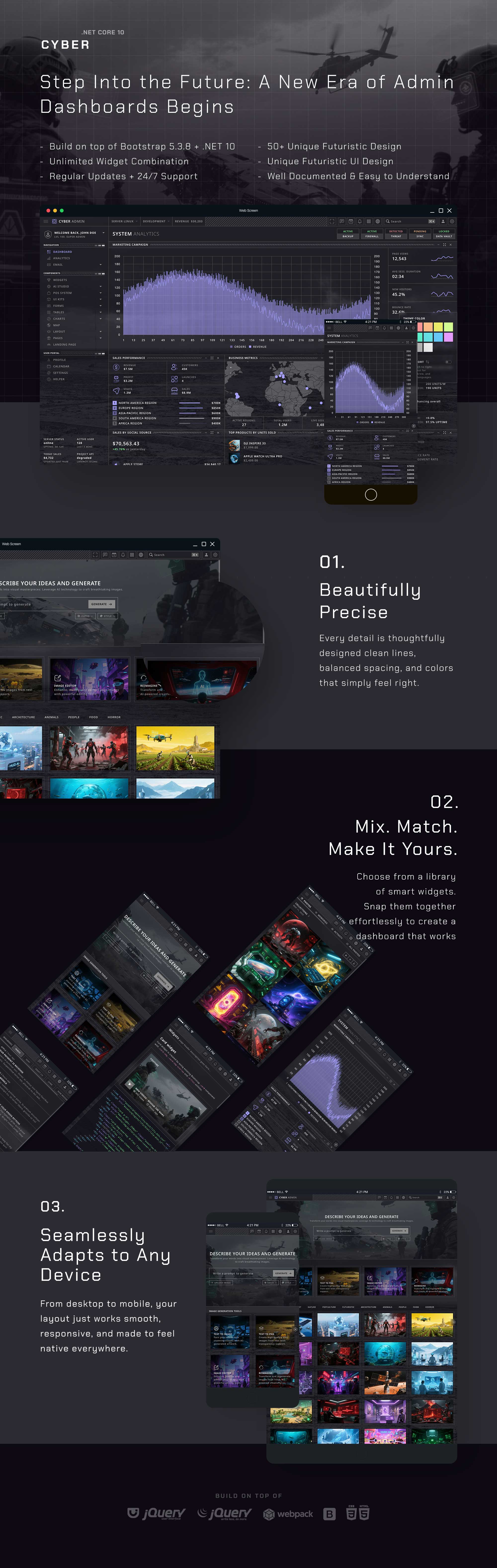 Cyber - .NET Core 10 MVC Admin Template - 1