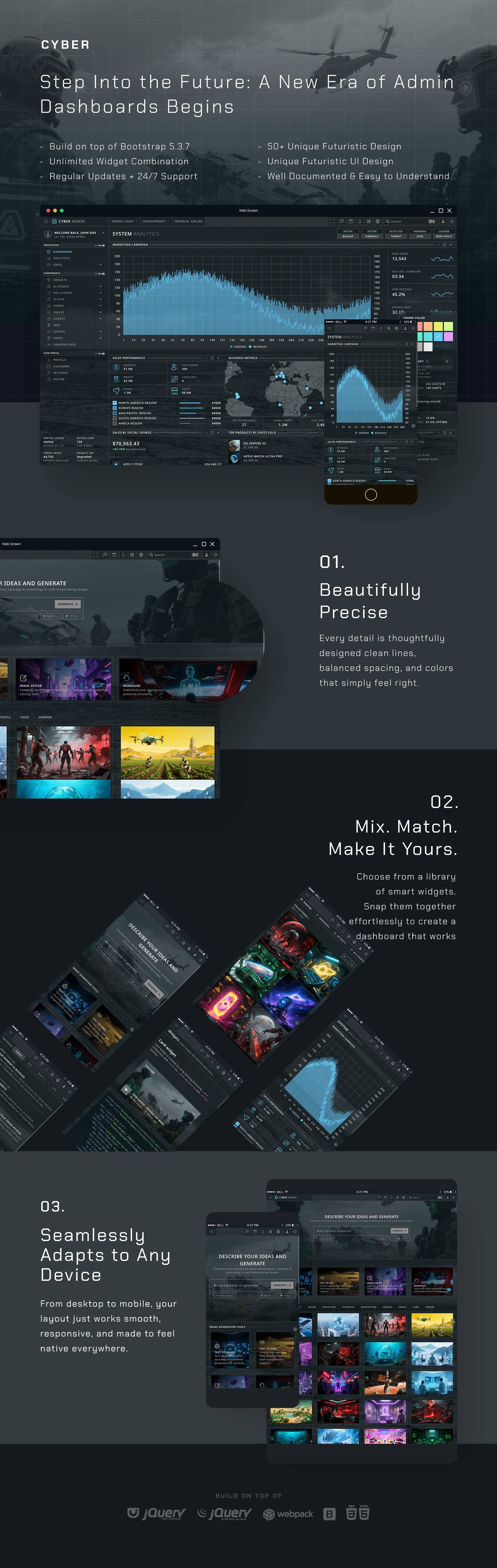 Cyber - Futuristic Bootstrap 5 Admin Template - 1