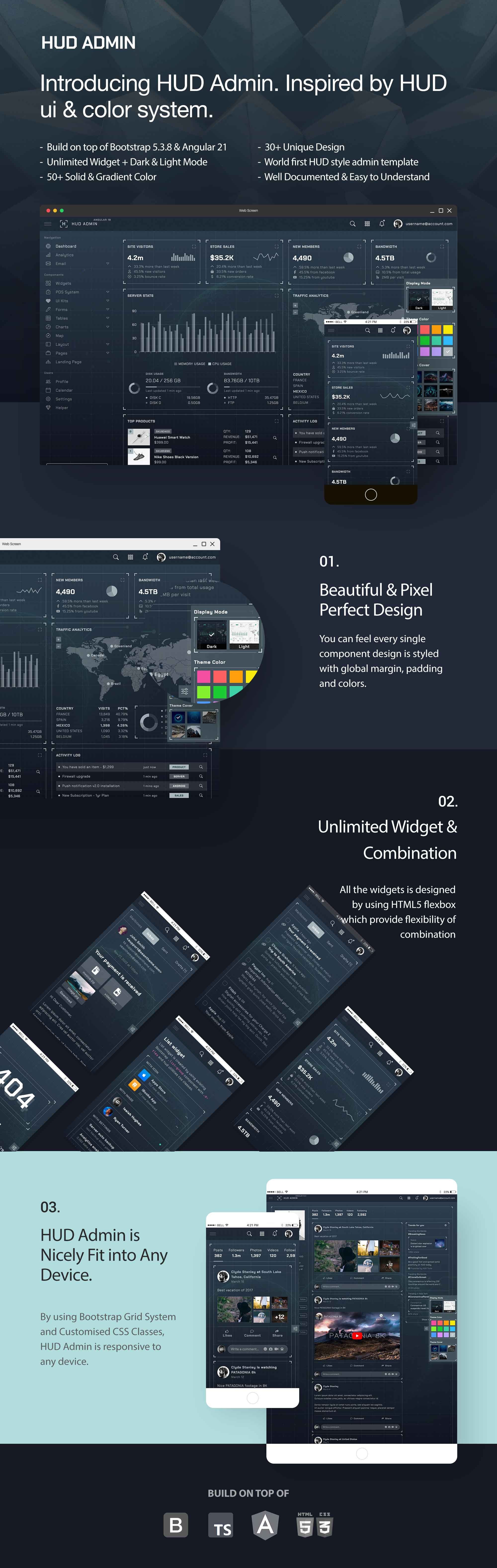 HUD - Angular 21 Bootstrap Admin Template