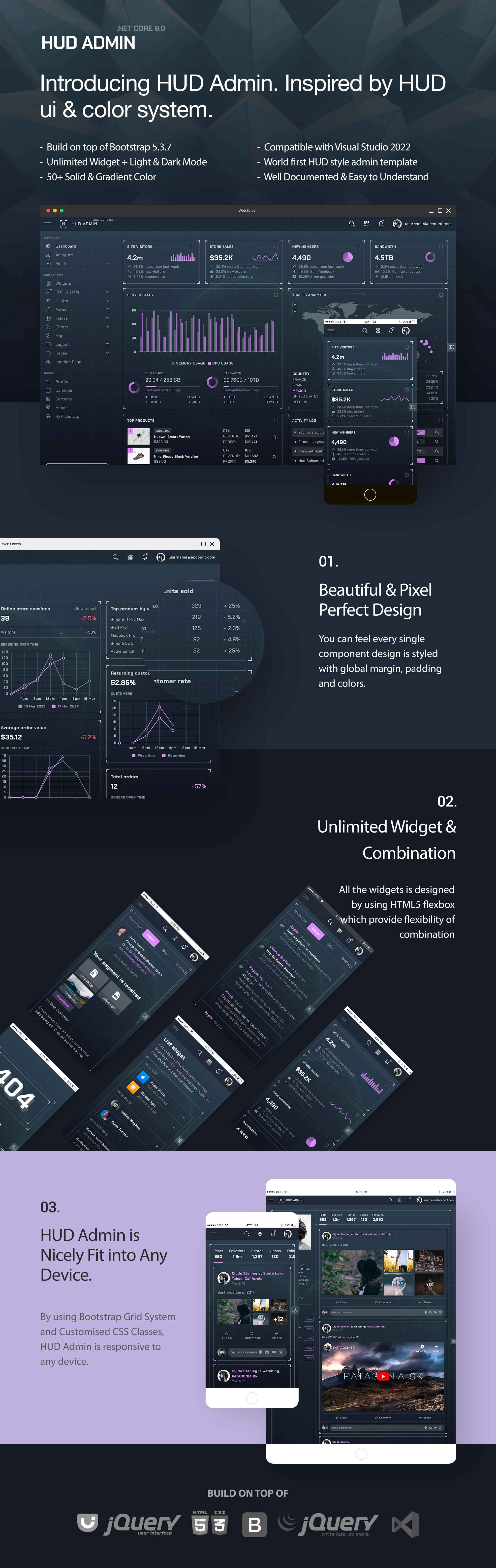 HUD - .NET Core 7.0 MVC Admin Template - 1