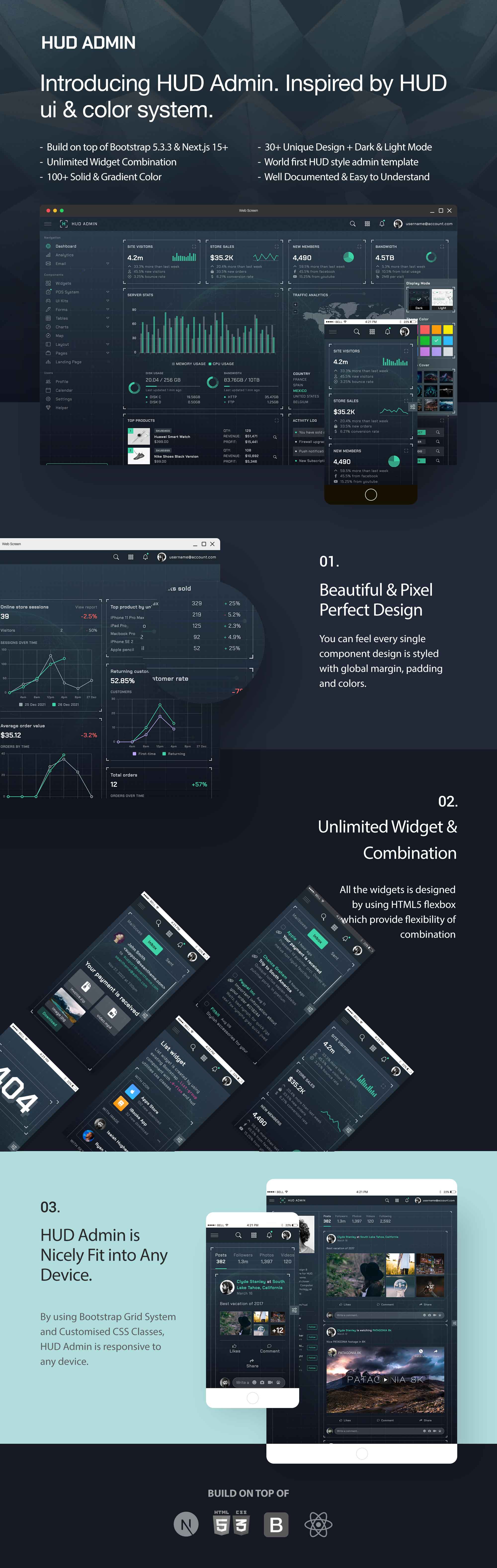 HUD - Next.js 15 Bootstrap Admin Template - 1