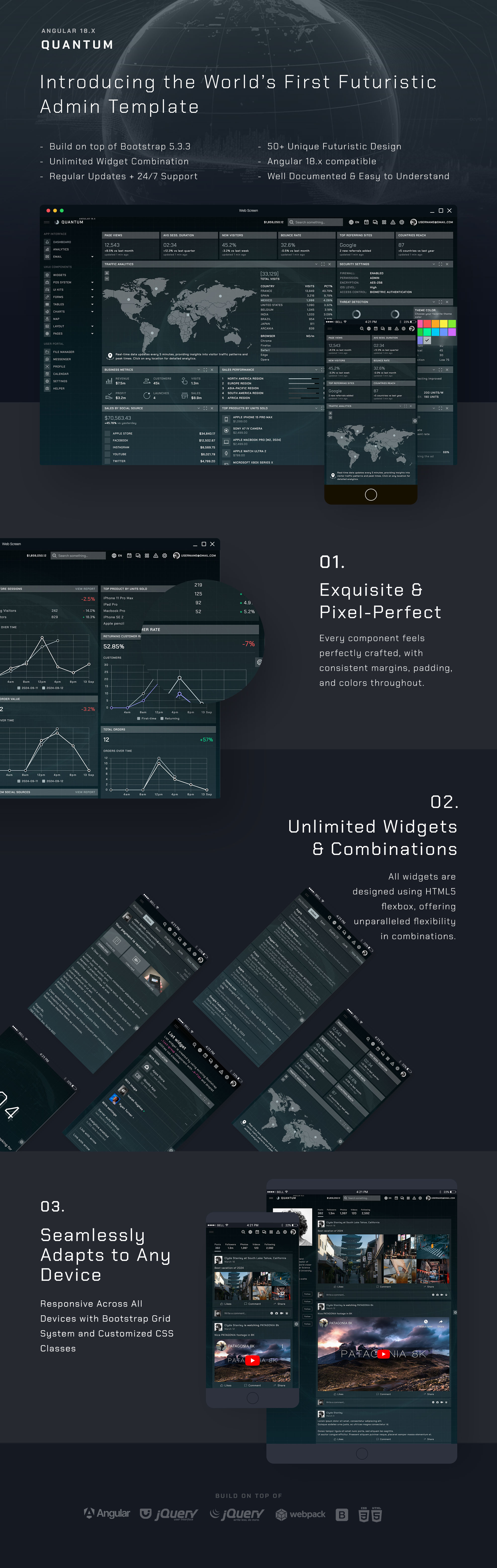 Quantum - Angular 18 Bootstrap 5 Admin Template - 1