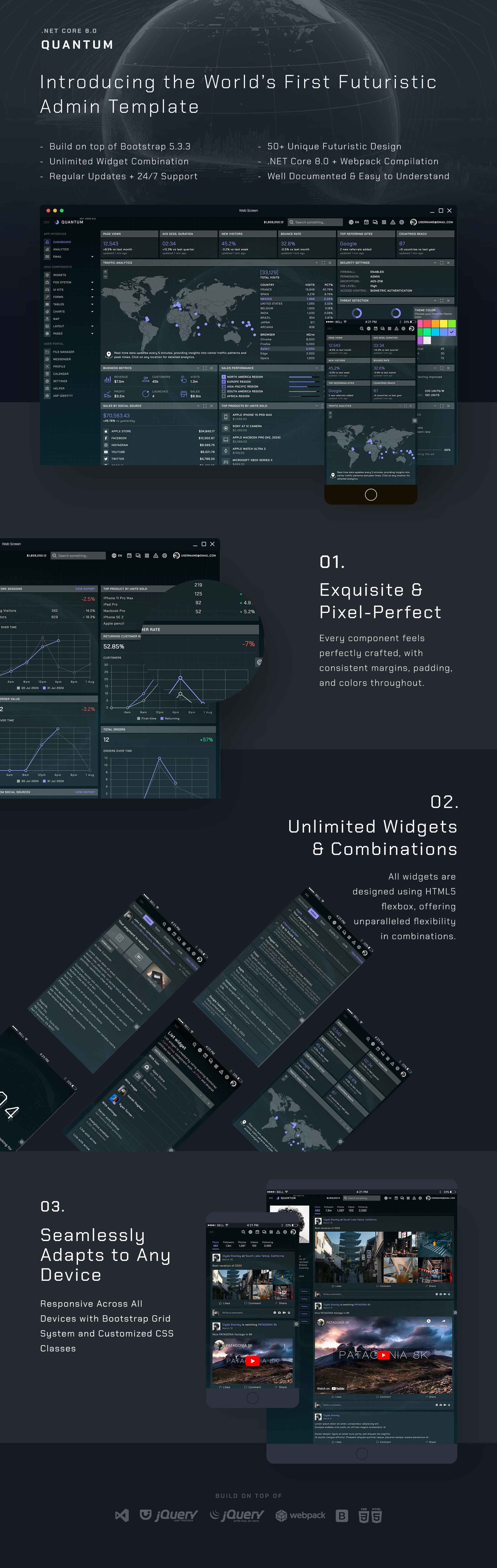 Quantum - .NET Core 8.0 MVC Admin Template - 1