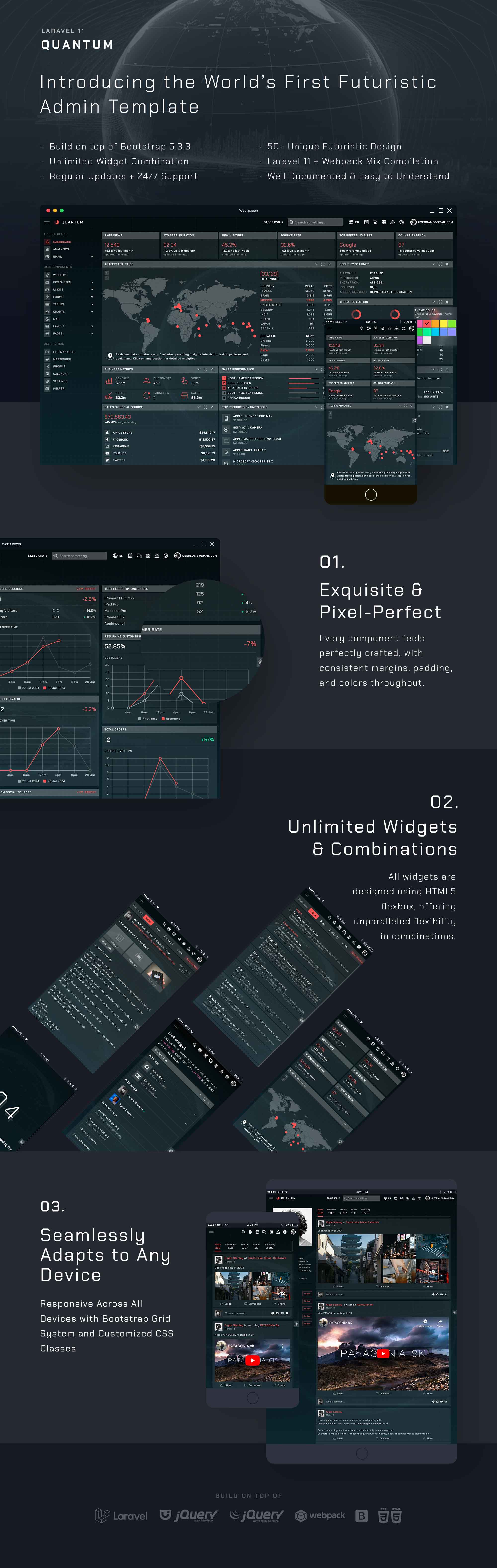 Quantum - Laravel 11 Bootstrap 5 Admin Template - 1