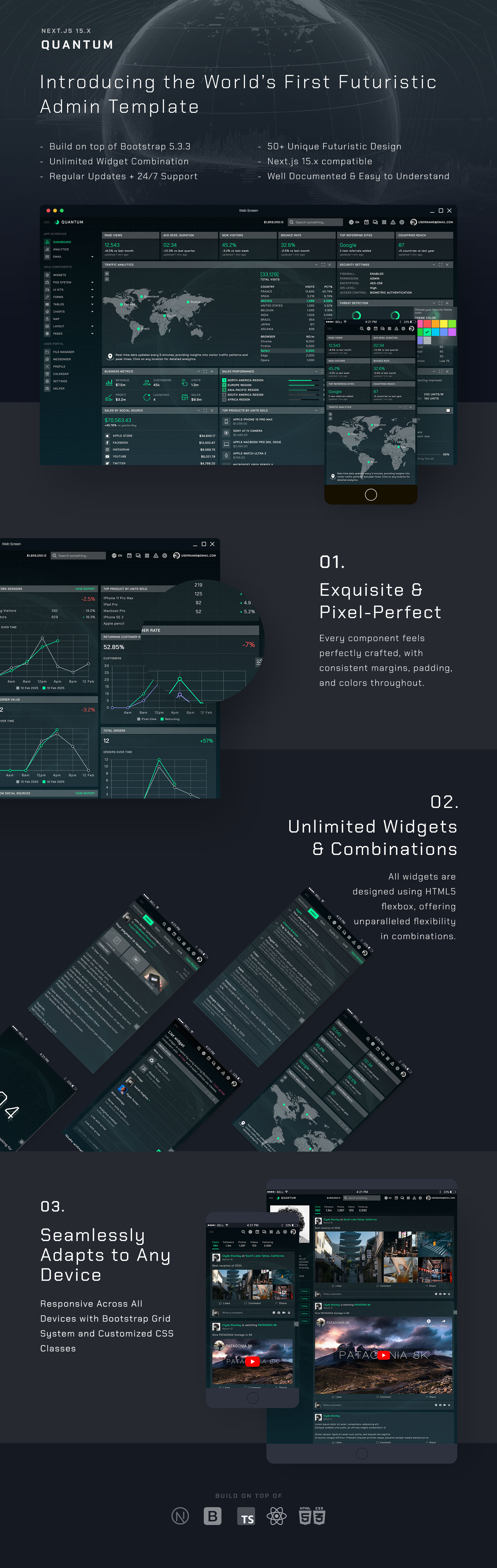 Quantum - Next.js 15 Bootstrap Admin Template - 1