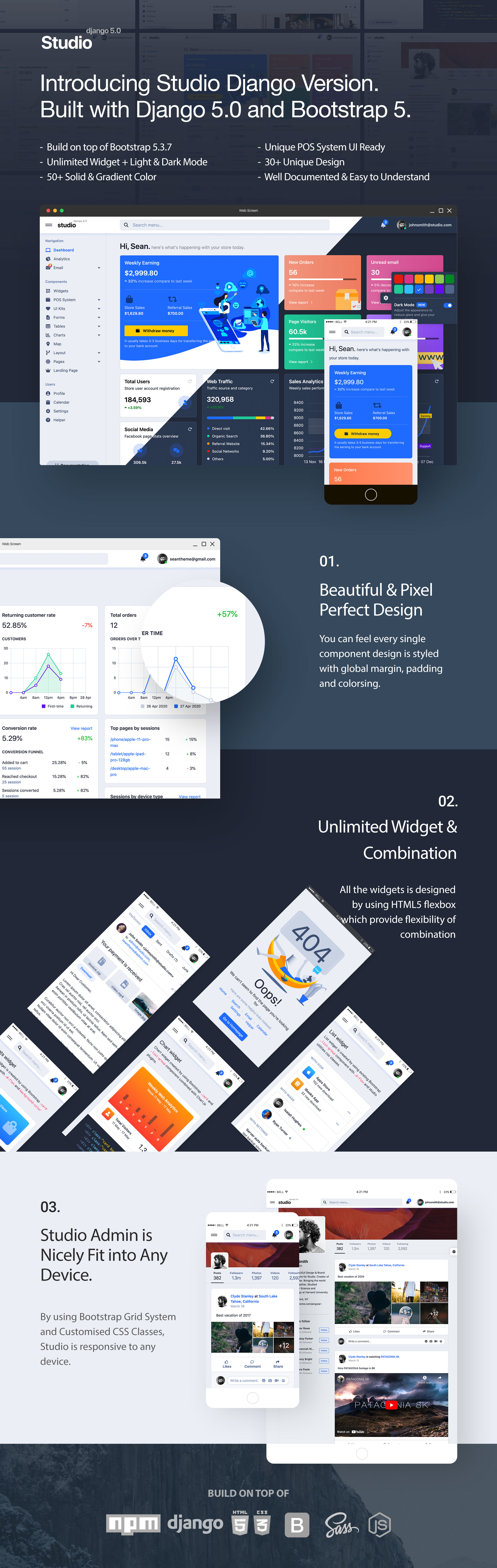 Studio - Django 5.0 Bootstrap 5 Admin Template - 1